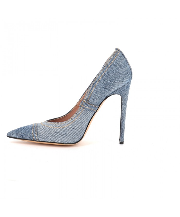 Andrea escarpin jeans talon aiguille