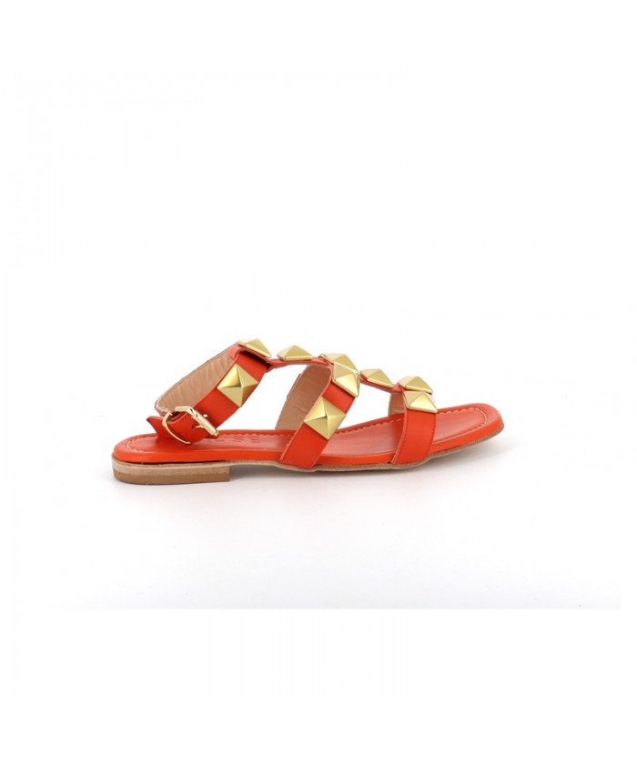 SANDALE NAWEL CUIR ORANGE...