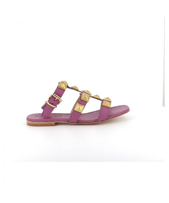 SANDALE NAWEL CUIR VIOLET...