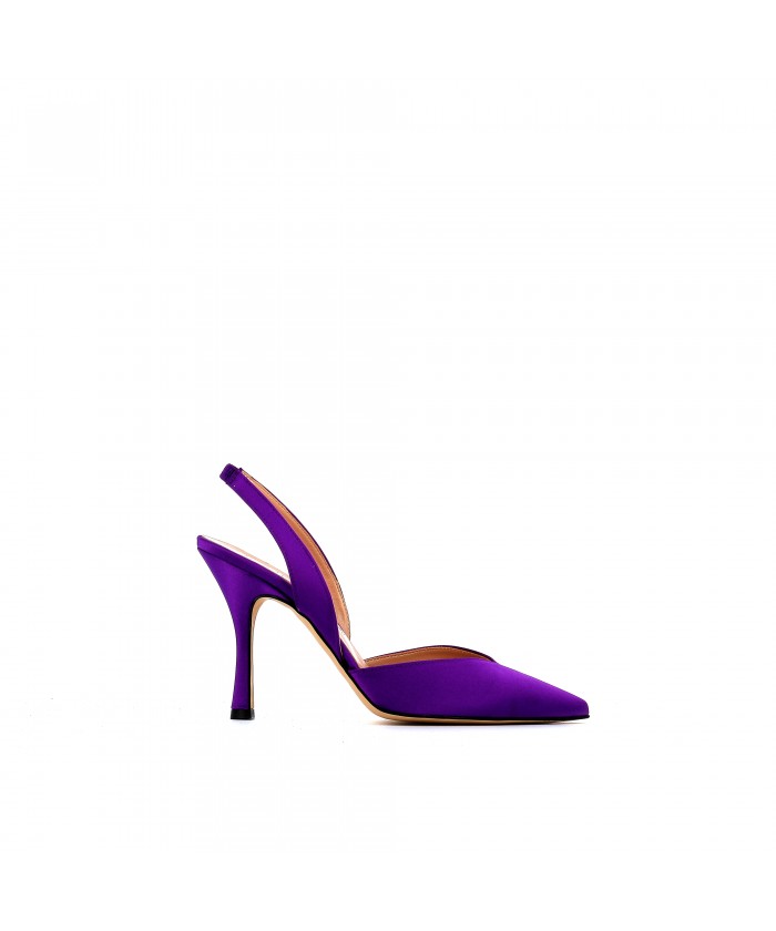 Escarpin Mina satin violet