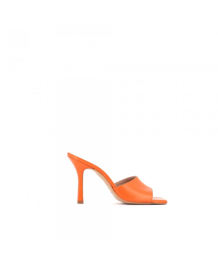 INAS MULE CUIR ORANGE