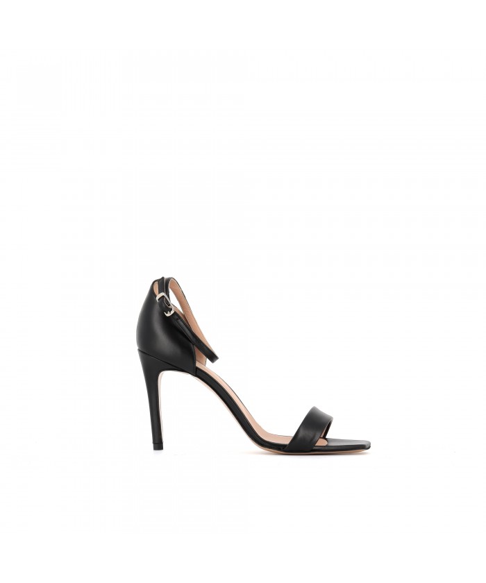 RAISSA SANDALE EN CUIR NOIR