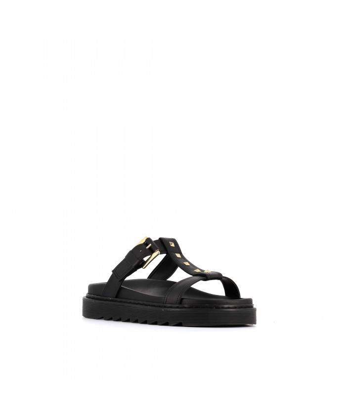 SANDALE GINA CUIR NOIR