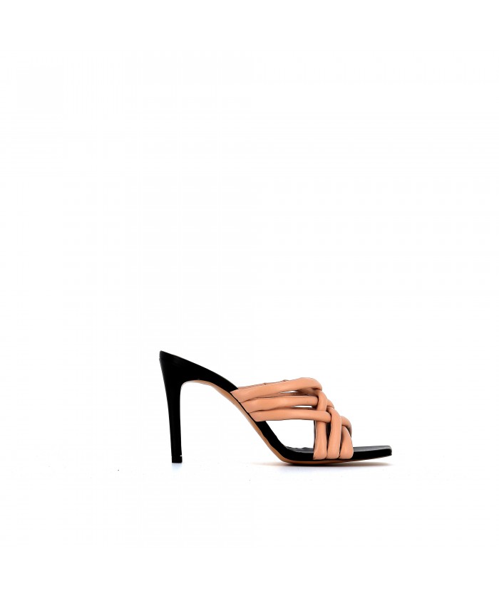 MULES LOVES CUIR NUDE