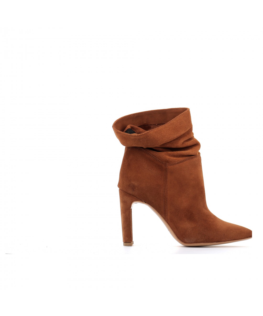 Bottines sales talon camel