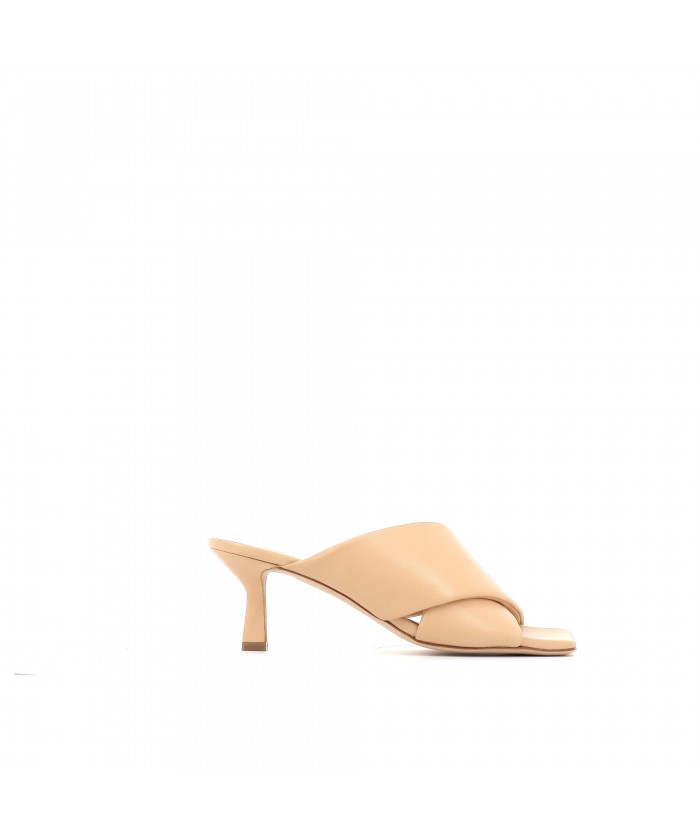 MULE PRYS CUIR BEIGE