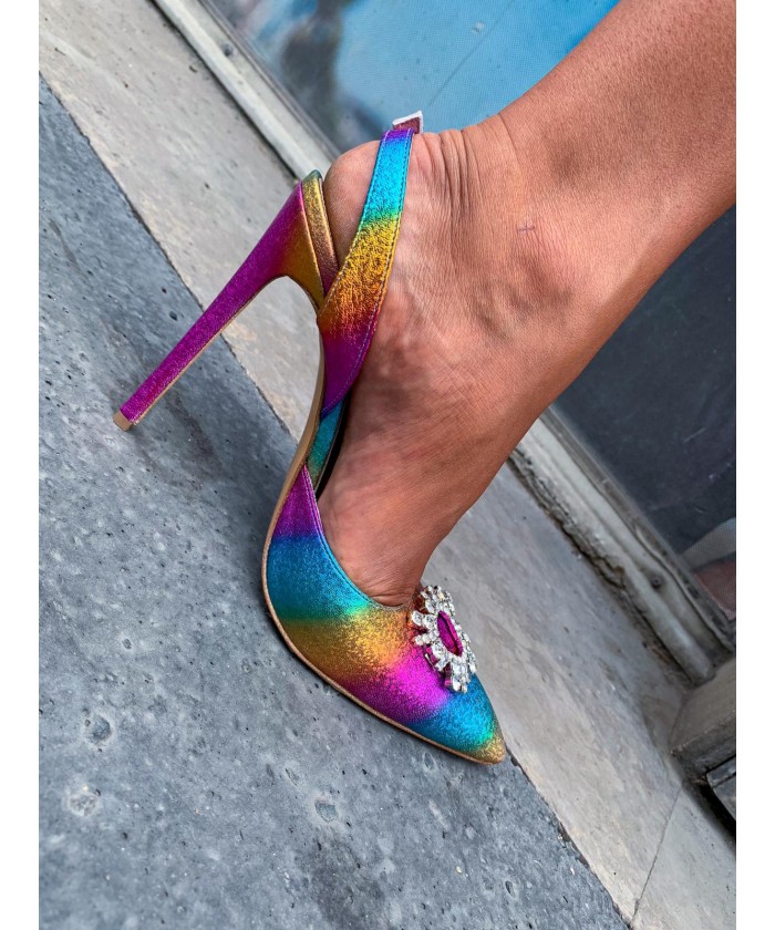 ESCARPIN MILLA CUIR RAINBOW TALON AIGUILLE