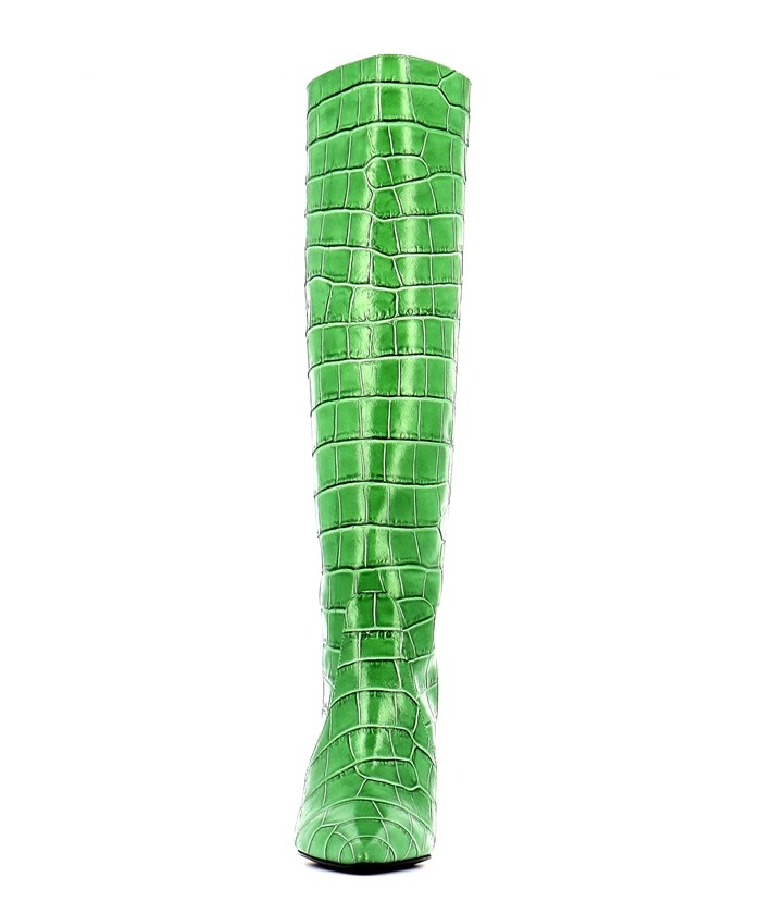 Bottines cuir effet croco shop