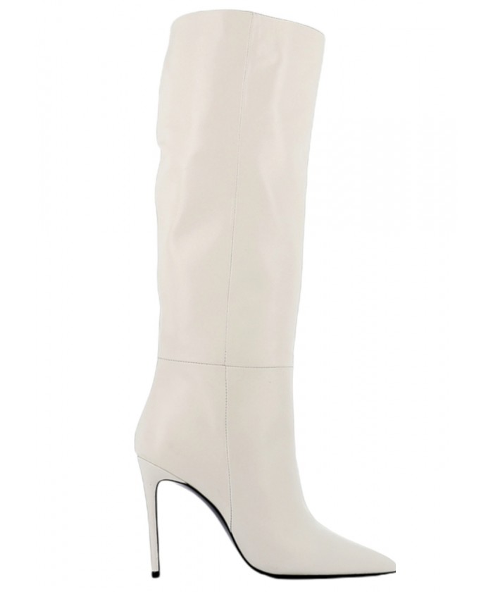 BOTTE FERNANDA CUIR BEIGE ECRU