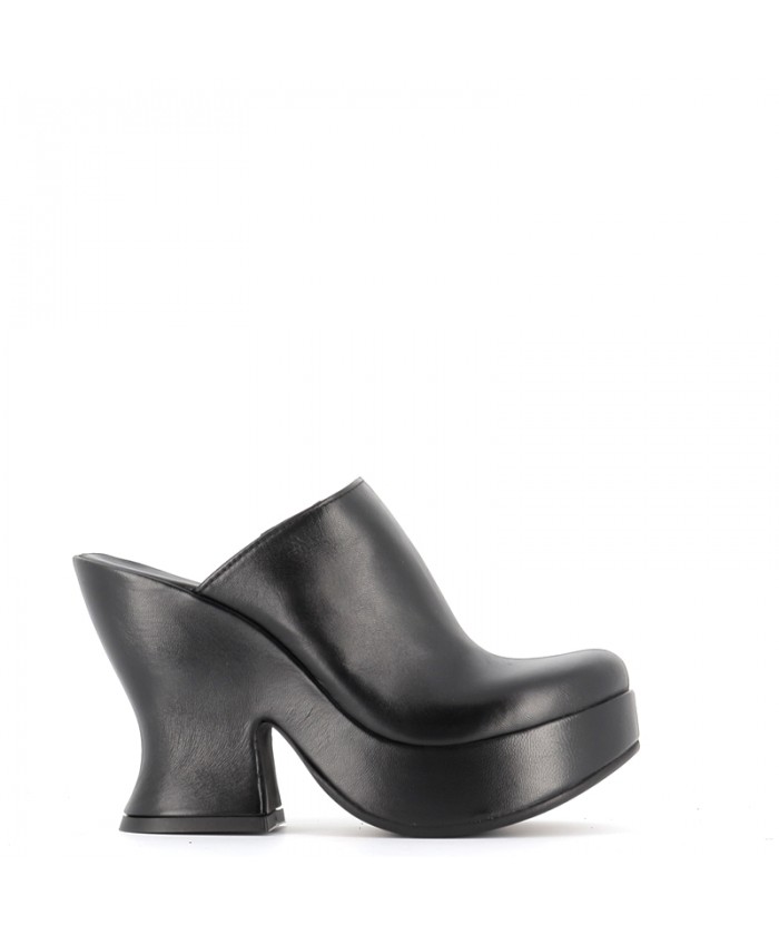 MULE SABOT WAFA CUIR NOIR