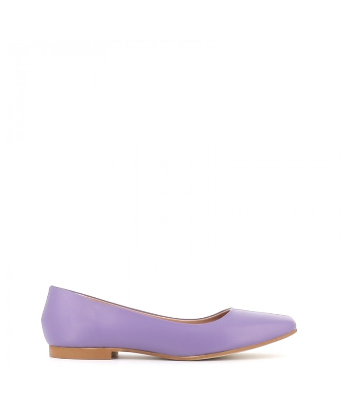 BALLERINE WOLFY CUIR VIOLET