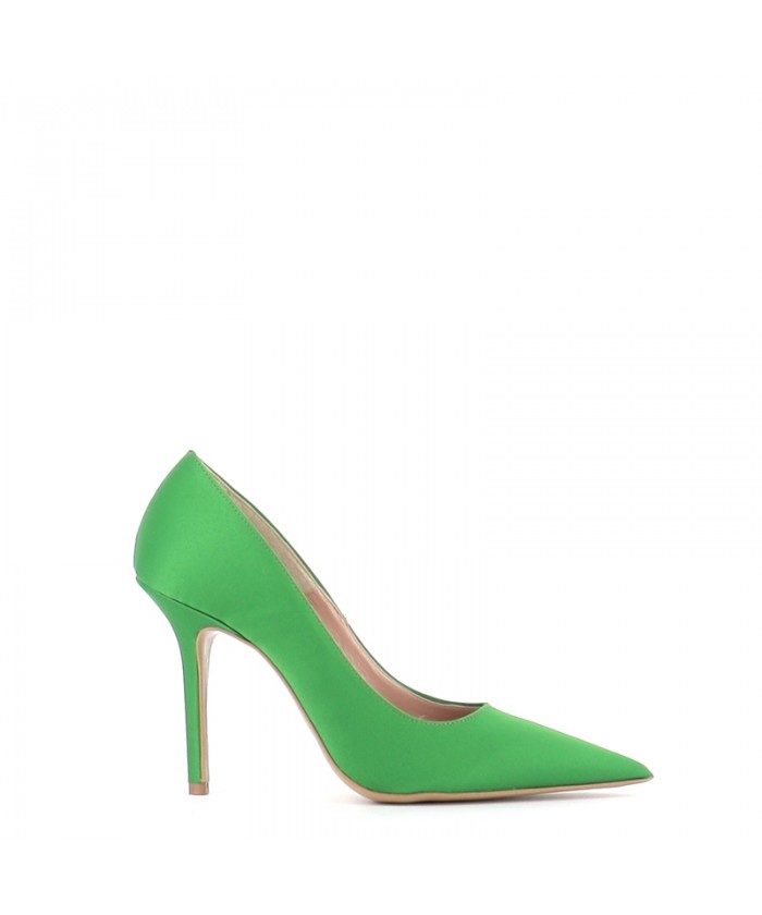 ESCARPIN TINA SATIN VERT