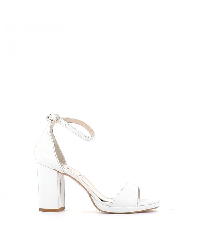 SANDALE MELA CUIR BLANC