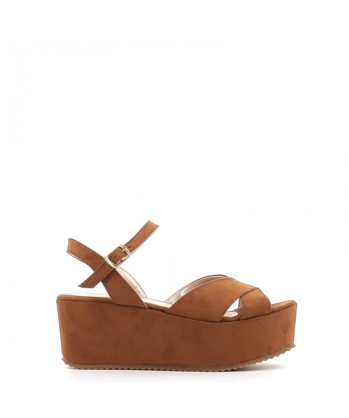 Sandales marron compensées sale