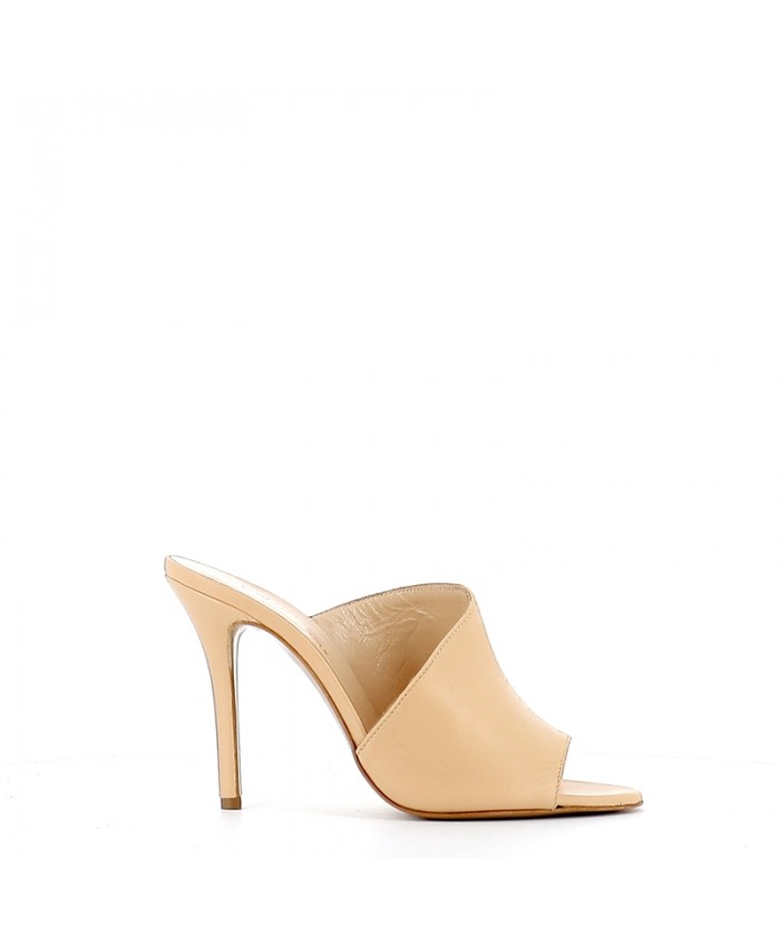 SANDALE WIRI CUIR NUDE