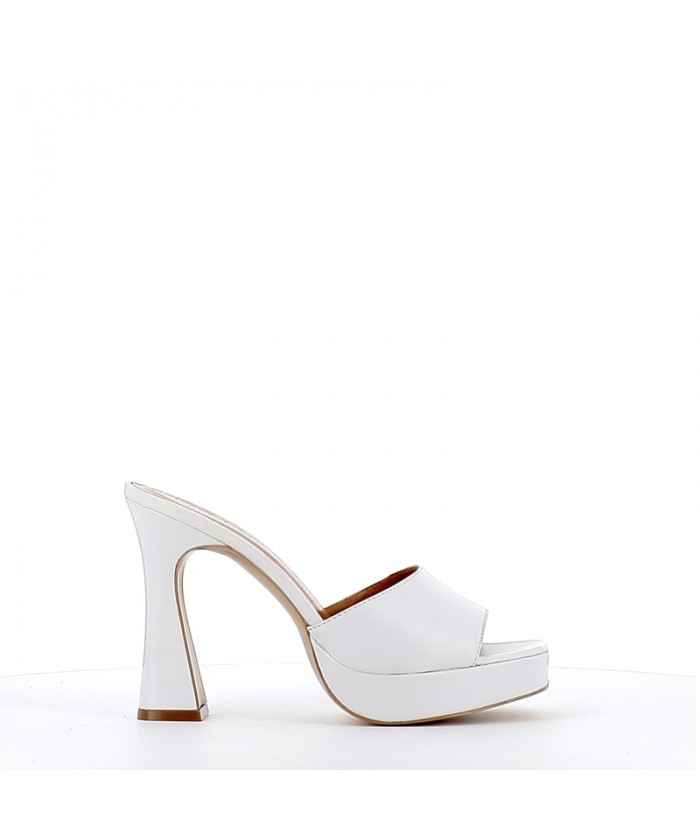 MULES AMIRA CUIR BLANC