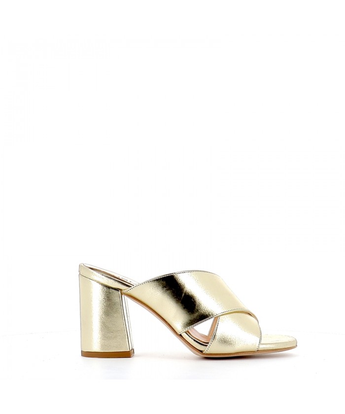 MULES 4719 CUIR VEGAN PLATINE