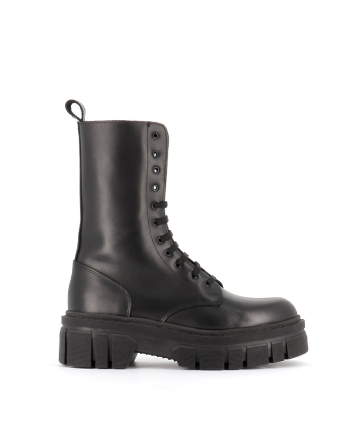 BOTTINES ALPHA CUIR NOIR