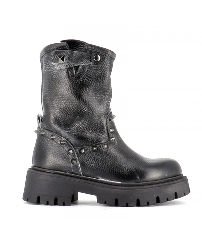 BOTTINE BIKER HELENA11 CUIR...