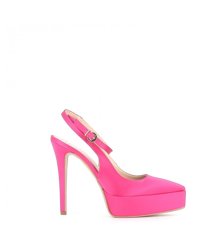 ESCARPIN CANDICE SATIN FUXIA