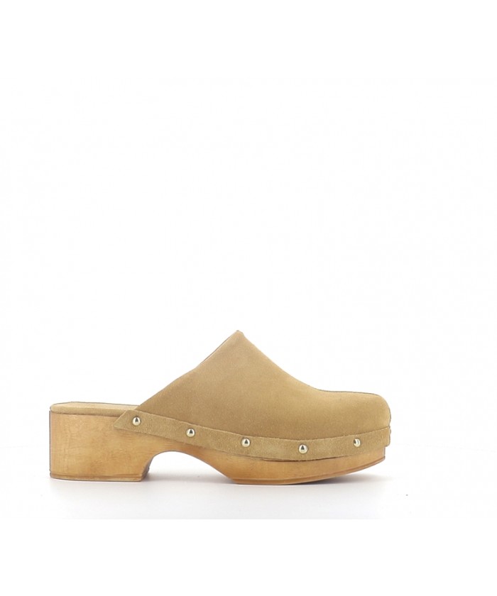 MULES SABOT VIVI DAIM BEIGE