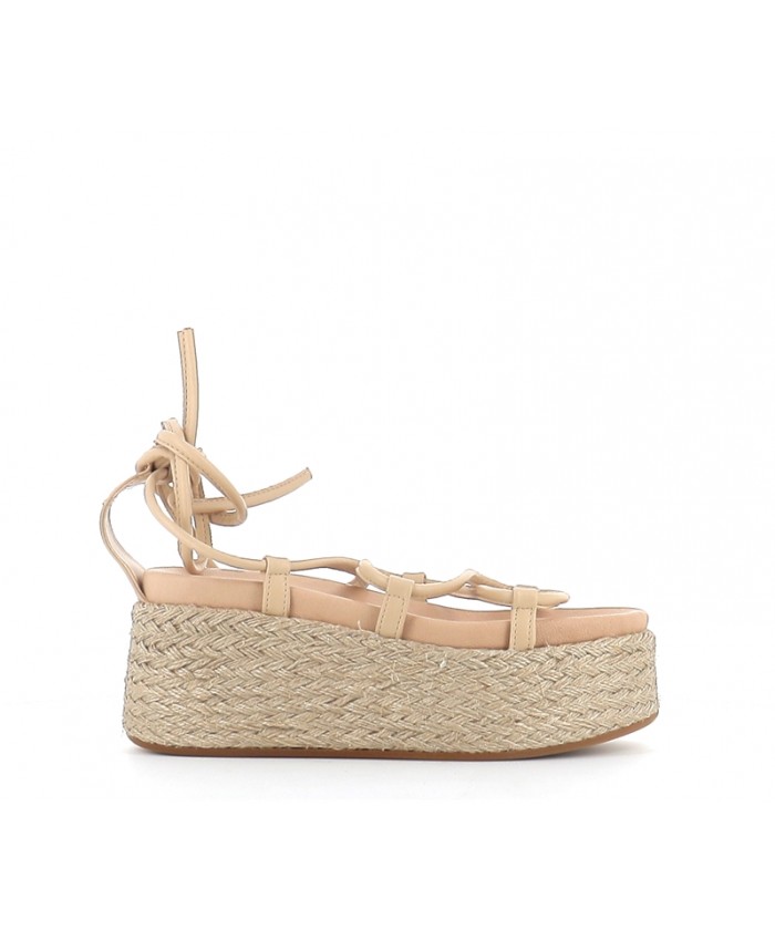 SANDALES SABRINA CUIR BEIGE...