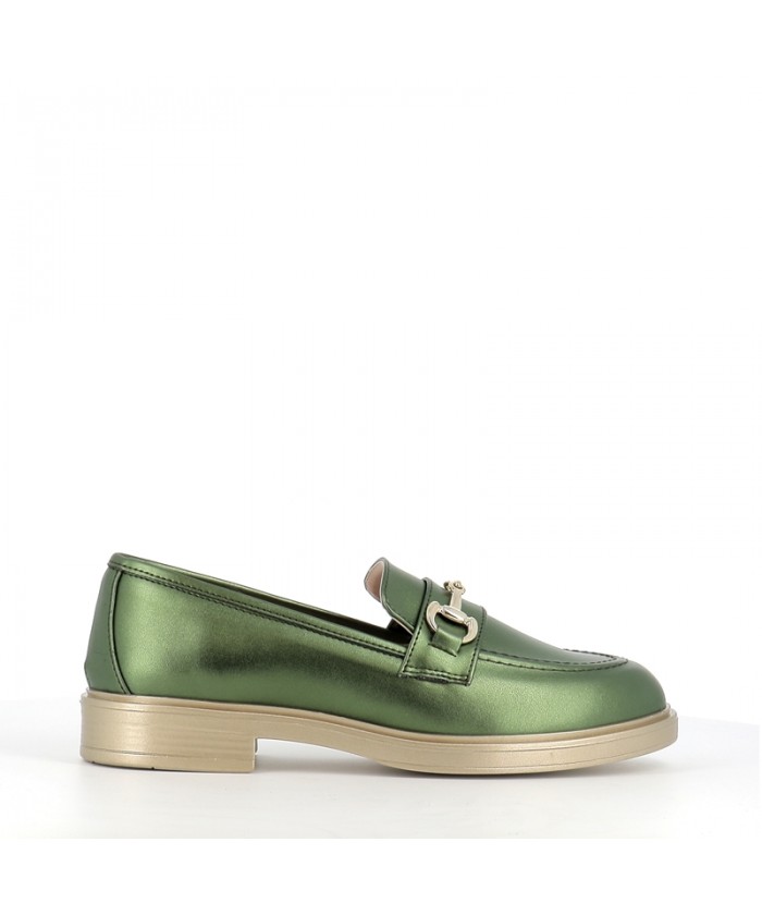 MOCASSIN CHARME VERT METAL