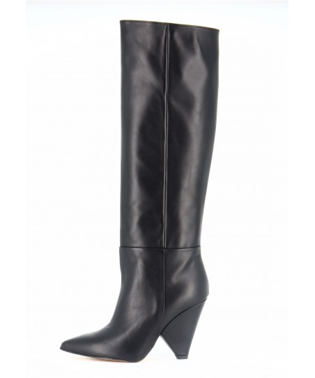 Bottines Noires En Cuir Carlos Taille 7.5 US à Fermeture Zippée