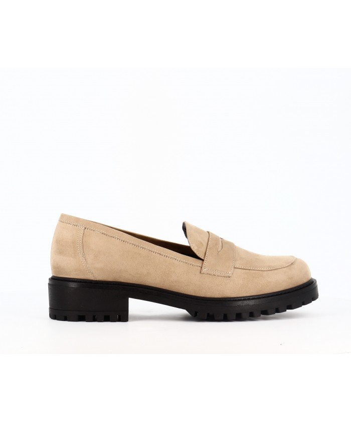 MOCASSIN BEIGE TISSU FACON...