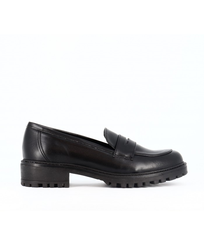 MOCASSIN CUIR VEGAN NOIR