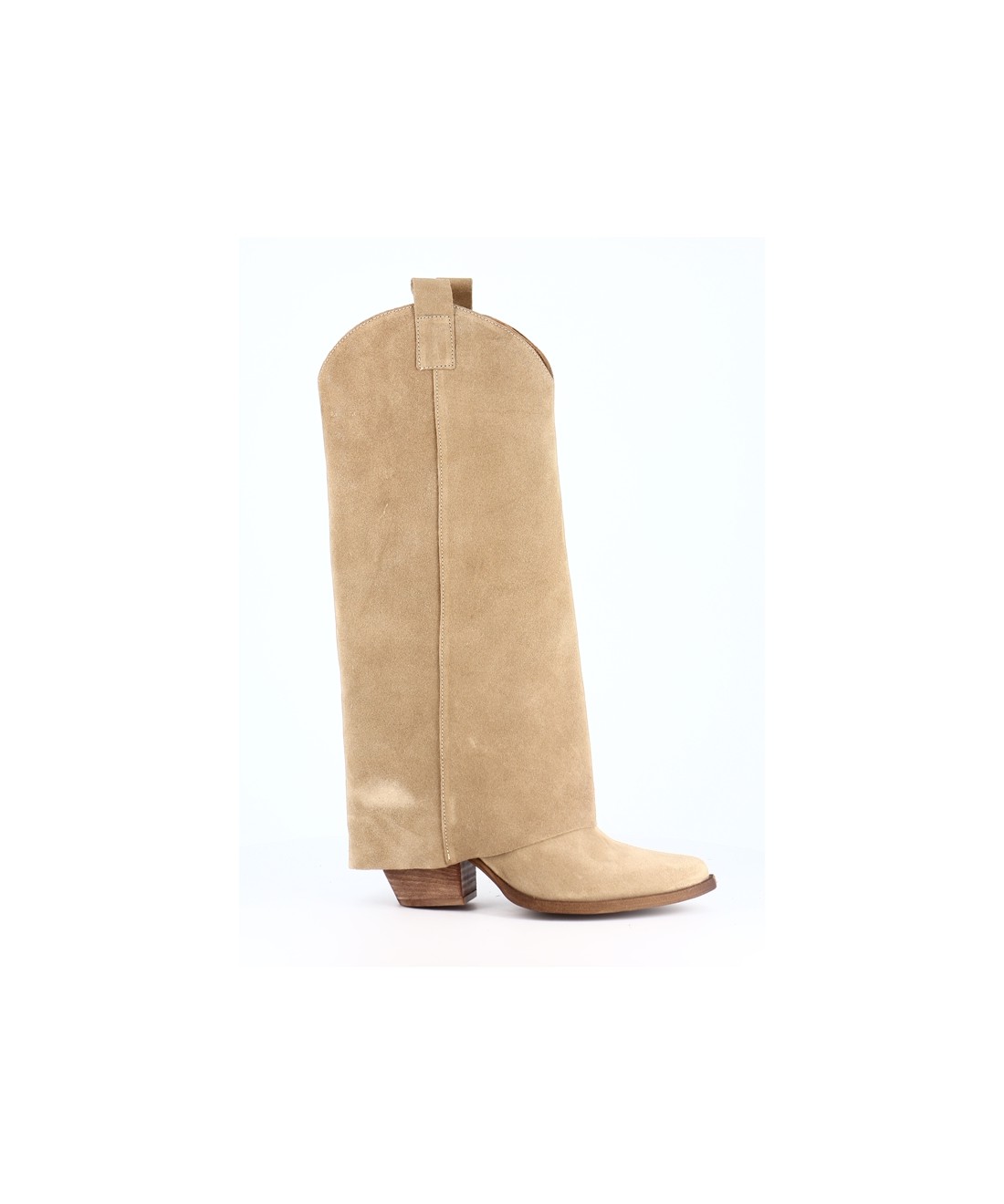 Bottes Femme Vero Cuoio En Daim Gris - Pointure US 7 - Style Italien - Occasion
