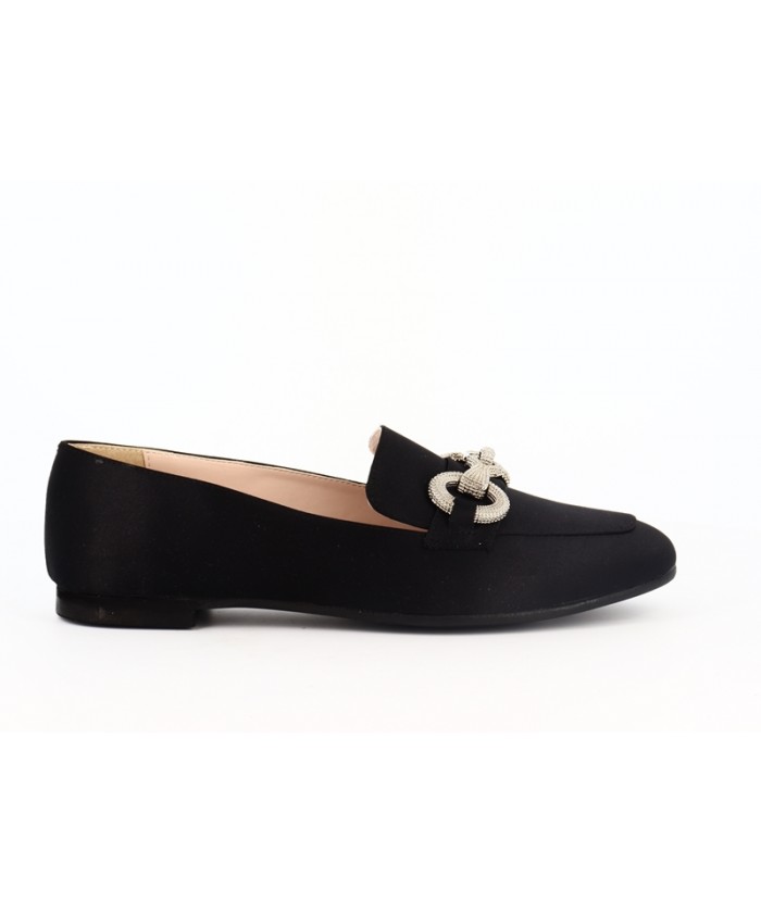 MOCASSIN MARILOU SATIN NOIR