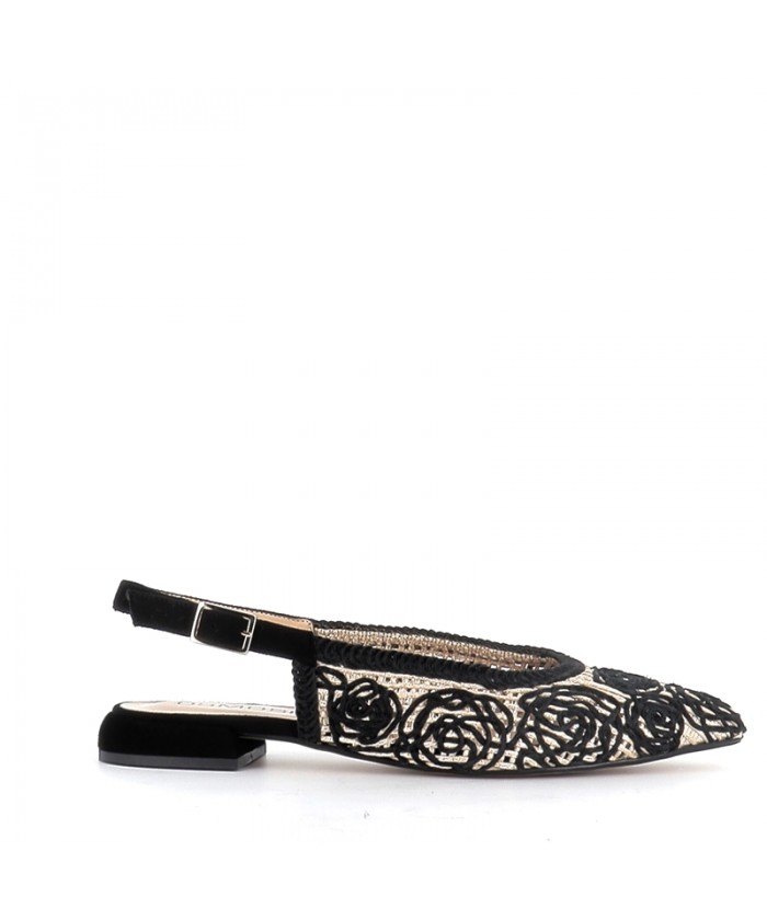 BALLERINE BELEM TISSU NOIR