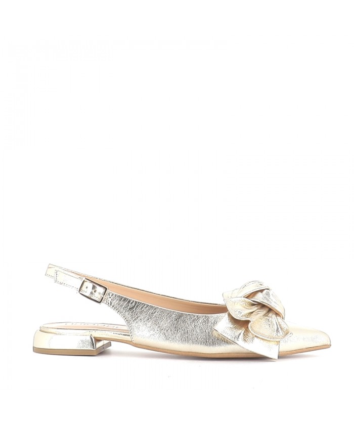 BALLERINE GOIA CUIR PLATINE