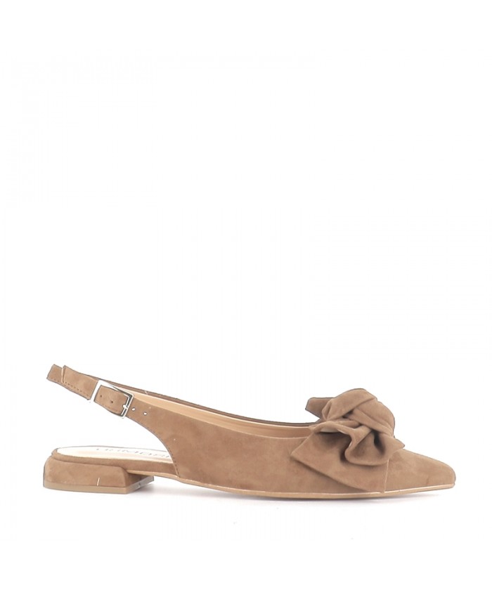 BALLERINE GOIA CUIR DAIM CAMEL