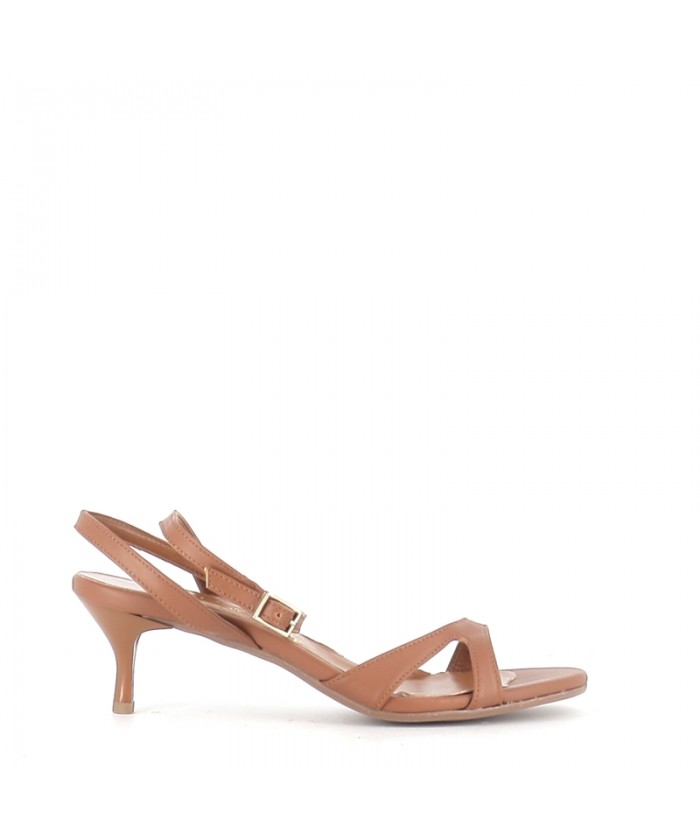 SANDALE ESSEN CUIR CAMEL
