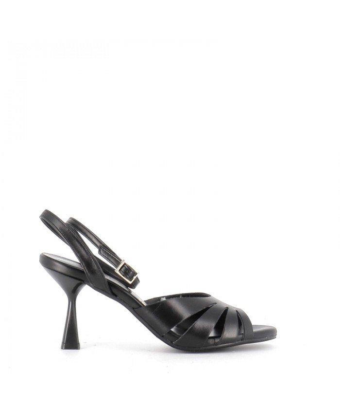 SANDALE COLOGNE CUIR NOIR