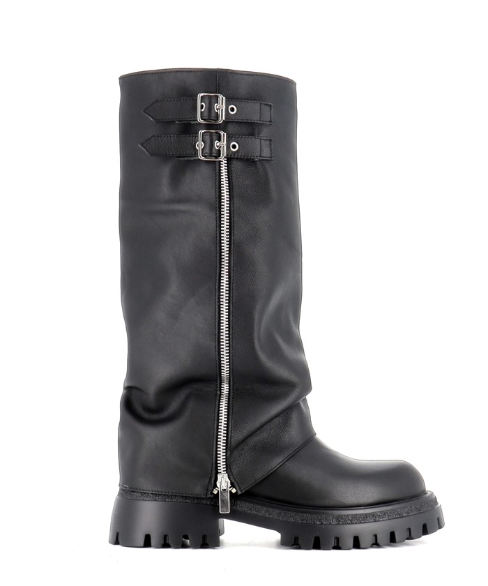 BOTTE GAIANA CUIR NOIR