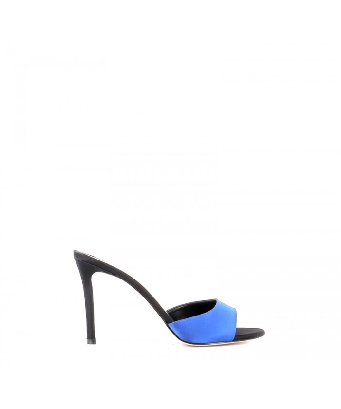 SANDALE CARLA 21 SATIN BLEU