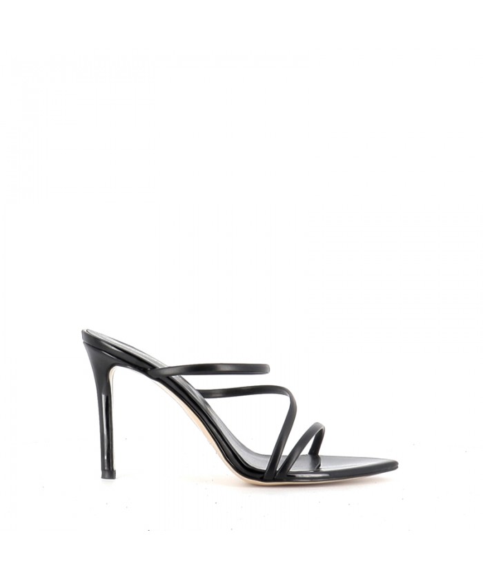 SANDALE ALESSIA CUIR NOIR