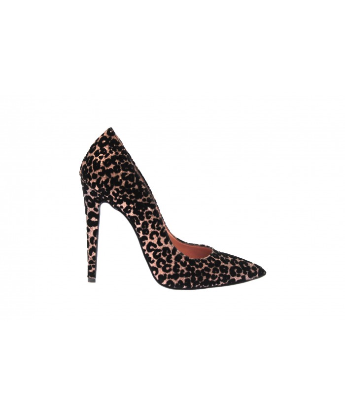 Escarpin Julietta: Velour Noir  & Glitter Argento